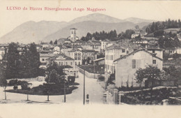 LUINO-VARESE-LAGO MAGGIORE-DA PIAZZA RISORGIMENTO-CARTOLINA NON VIAGGIATA 1900-1904-RETRO INDIVISO - Varese