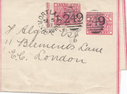 Australien: 1892: Victoria Streifband Mortlake To London - Other & Unclassified