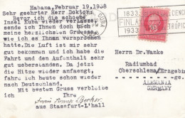 1938: Post Card Cabana Fortress, Moro Castle  To Oberschlema - Sonstige & Ohne Zuordnung