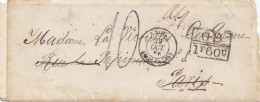 1867: Small Letter Havana To Paris, Incl. French Letter - Altri & Non Classificati