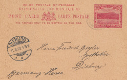 Domenikanische Republik: 1909: Post Card To Dieburg/Germany - Dominica (1978-...)