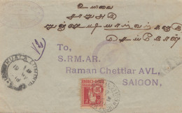 French Colonies: Indo Chine 1918: Letter To Saigon - Viêt-Nam