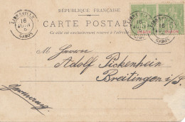 French Colonies: Gabun Libreville 1905 Post Cardc To Breitingen - Gabon