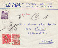 French Colonies: Algerie: Tlemcen 1965 To Switzerland Genf - Taxe - Algérie (1962-...)