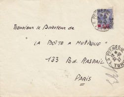 French Colonies: Tunisie 1937 Pecherie To Paris - Tunisie (1956-...)