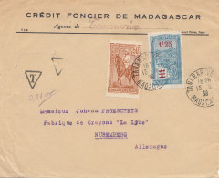 French Colonies: Madagascar 1939: Letter Tananarive To Nürnberg, Bleistiftfabrik - Madagaskar (1960-...)