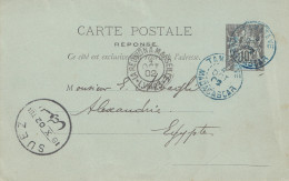 French Colonies: Madagascar 1902: Tamatave To Suez/Alexandria - Madagaskar (1960-...)