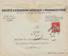 French Colonies: Algerie: Letter Societe Medicale/Pharmacie To Nancy - Algérie (1962-...)