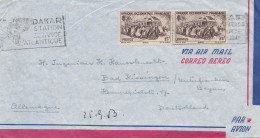 French Colonies: Senegal: 1953: Air Mail From Dakar To Bad Kissingen - Sénégal (1960-...)