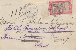 French Colonies Madagascar 1911: Morondava Letter To Paris - Madagaskar (1960-...)