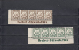 DSWA: MiNr. 11-12, Eckrand Mit Inschrift, Postfrisch - German South West Africa