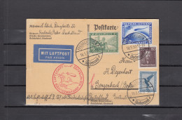 Deutsches Reich: Postkarte Zeppelin Südamerikafahrt 1930 Gengenbach - Lakehurst - Cartas & Documentos