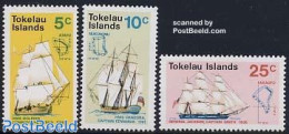 Tokelau Islands 1970 Discovery 3v, Mint NH, Transport - Various - Ships And Boats - Maps - Ships