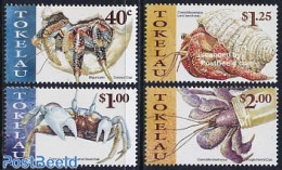 Tokelau Islands 1999 Crabs 4v, Mint NH, Nature - Shells & Crustaceans - Marine Life