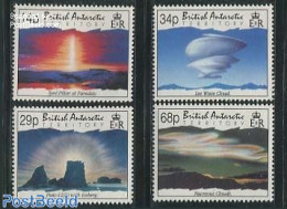 British Antarctica 1992 Atmosphere 4v, Mint NH, Science - The Arctic & Antarctica - Meteorology - Clima & Meteorología
