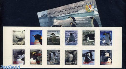 British Antarctica 2006 Penguins Booklet With 12 Stamps S-a, Mint NH, Nature - Birds - Penguins - Stamp Booklets - Unclassified