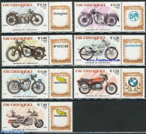 Nicaragua 1985 Motor Cycles 7v+tabs, Mint NH, Transport - Motorcycles - Motorbikes