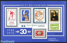 Hungary 1975 30 Years Stamps S/s Blue Border Imperforated, Mint NH, History - Sport - Transport - Various - Europa Han.. - Ungebraucht