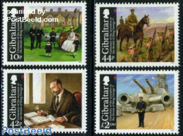 Gibraltar 2010 King George V 4v, Mint NH, History - Nature - Kings & Queens (Royalty) - Horses - Philately - Case Reali