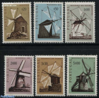 Portugal 1971 Windmills 6v, Mint NH, Various - Mills (Wind & Water) - Ungebraucht