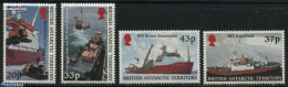 British Antarctica 2000 Research Ships 4v, Mint NH, Transport - Ships And Boats - Bateaux