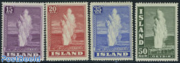 Iceland 1938 Definitives 4v, Unused (hinged), History - Nature - Geology - Water, Dams & Falls - Ongebruikt