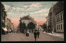 AK Bochum, Ecke Bahnhof- Und Friedrichstrasse Mit Geschäft  - Bochum