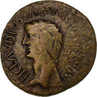 Claude, As, 1st Century AD, Imitation Celtes, Bronze, TTB - The Julio-Claudians (27 BC Tot 69 AD)