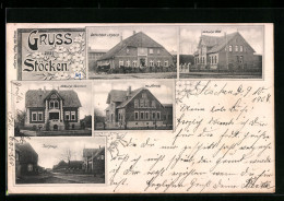 AK Stöcken, Gasthaus W. Schulze, Hofbesitzer Held, Strasse  - Other & Unclassified