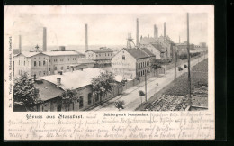 AK Stassfurt, Salzbergwerk Neustassfurt Mit Strasse  - Bergbau