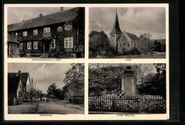 AK Gardessen, Schänkwirtschaft E. Goes, Kirche, Ehren-Denkmal  - Andere & Zonder Classificatie