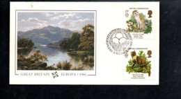 EUROPA GB FDC 1986 PROTECTION NATURE - 1986