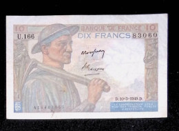 JC, Billet, France, Dix, 10 Francs Mineur, 10-3-1949, 2 Scans - 10 F 1941-1949 ''Mineur''