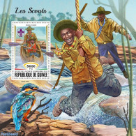 Guinea, Republic 2018 Scouts, Mint NH, Nature - Sport - Transport - Scouting - Ships And Boats - Kingfishers - Schiffe