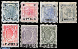 Austria 1900 Levant Post 7v, Unused (hinged) - Nuevos