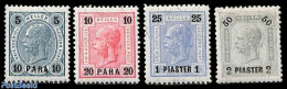 Austria 1905 Levant Post 4v, Unused (hinged) - Ongebruikt