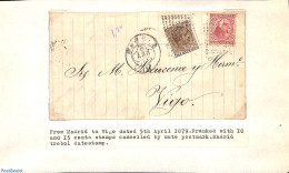 Spain 1879 Cover, See Description In Picture, Postal History - Lettres & Documents