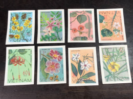 VIET  NAM  NORTH STAMPS-print Test Imperf 1977-(wild Flowers)8 STAMPS Good Quality - Vietnam