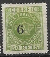 Portuguese India Mint With Gum * 1881 75 Euros - Inde Portugaise