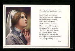 Künstler-AK Das Gebet Der Schwester, Rotkreuzschwester Mit Gefalteten Händen  - Croce Rossa