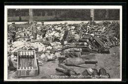 AK Erbeutete Französische Munition, Wurf- Und Flatterminen, Handgranaten  - War 1914-18