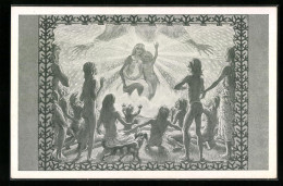 Künstler-AK Fidus: Anbetung Der Hirten - Nackte Betende Vor Maria Und Jesus In Der Sonne  - Fidus