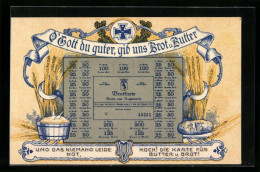 AK O Gott Du Guter, Gib Uns Brot U. Butter, Kriegsnot  - Guerre 1914-18