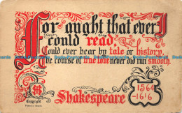 R155839 For Aught That Ever Could Read Shakespeare - World