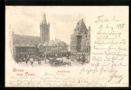 AK Trier, Besucher Am Hauptmarkt  - Trier