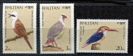 Bhoutan ** N° 869 à 871 : Oiseaux - Bhoutan
