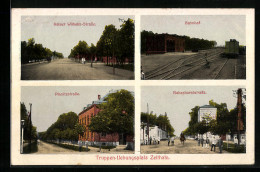 AK Zeithain, Truppen-Uebungsplatz, Planitzstrasse, Rabenhorststrasse  - Zeithain
