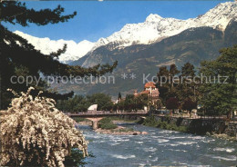 72379301 Meran Merano Passirio Passeggiate Fluss Passer Bruecke Alpen Meran Mera - Other & Unclassified
