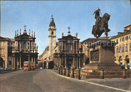 72379295 Torino Piazza San Carlo Monumento Ad E Filiberto Chiese Di S Cristina E - Autres & Non Classés