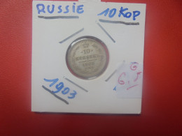 RUSSIE 10 KOPEKS 1903 ARGENT(A.5) - Russia